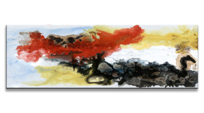 Peinture sur toile 120x80 cm Marbre - Or - Abstrait - Noir et blanc - Luxe