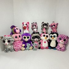 Lot Of 14 ty Beanie Boos, 7 Approx 9 , 5 Approx 6 , 2 Approx 3.5 Glitter Eyes