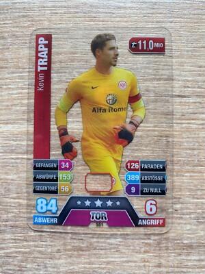 Match Attax Extra 14/15 - 551 - Kevin TRAPP- Cap Karte