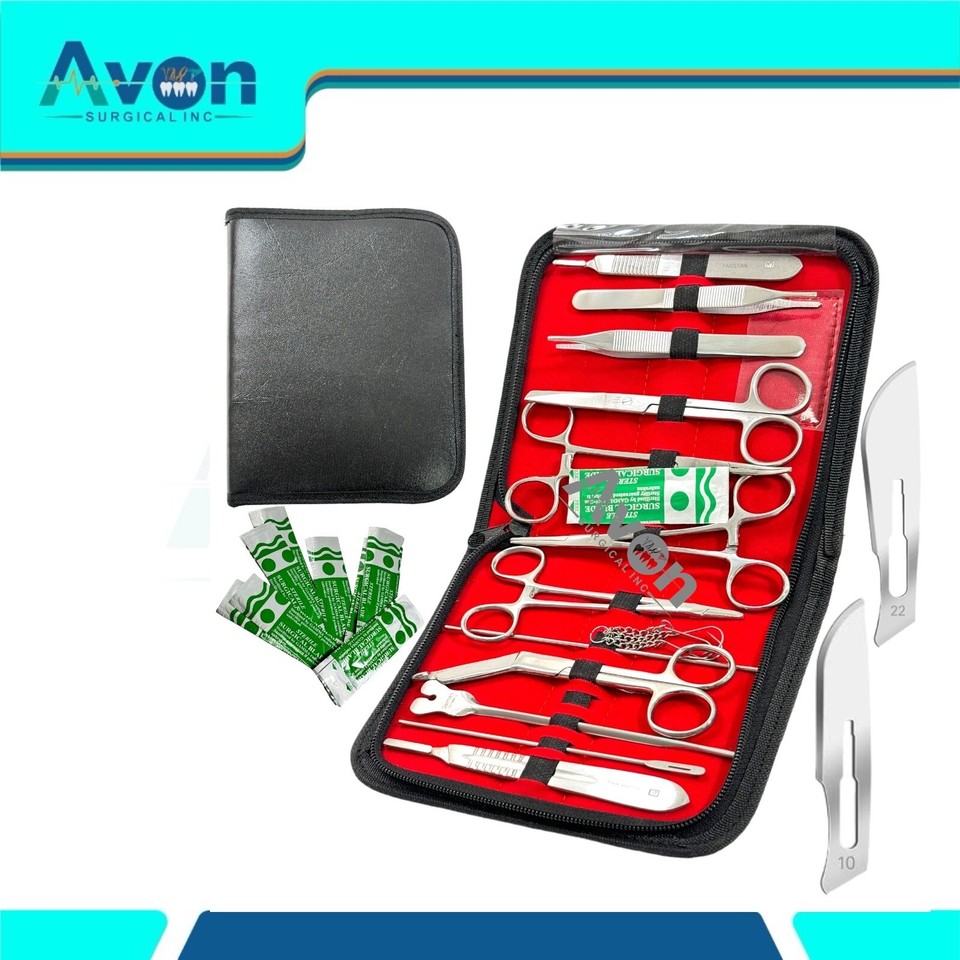 Premium 19 Pcs Minor Surgery Set Surgical Instruments Kit Stainless ...