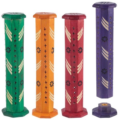 Incense Stick Cone Towers Mango Wood Coloured Ash Catcher Home Fragrance