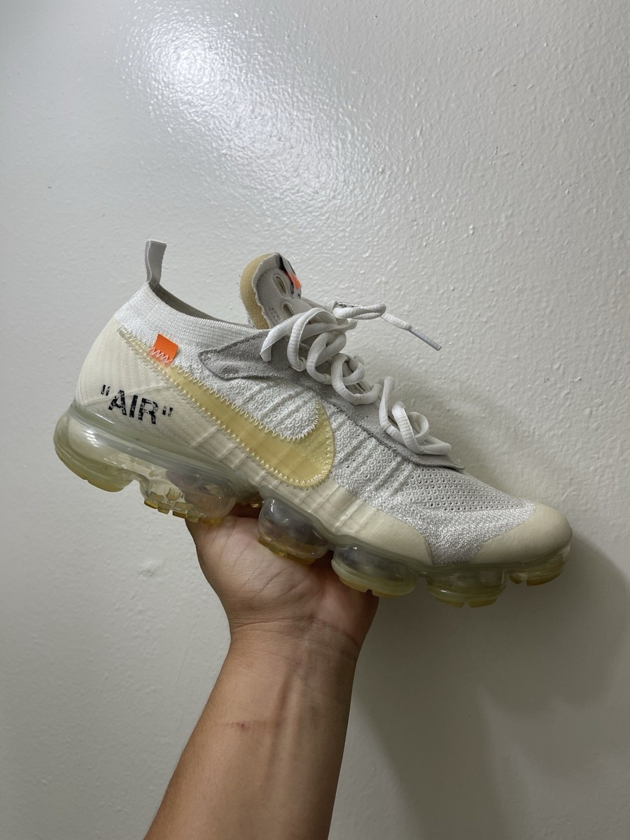 100% Authentic Off-White x Nike Air Vapormax “White” Size 11 In