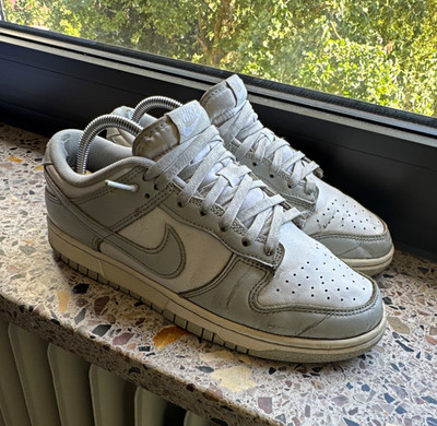 Nike Dunk Low Herren Sneaker Low Top Leder Grau EU 41 Schnürung
