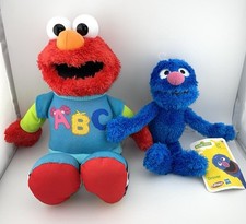 Sesame Street 12  ELMO Singing ABC Plush Learning Toy Doll Works  Grover plush