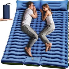 Double Sleeping Pad for Camping Self Inflating 4" Extra-Thick Camping Pad 2 Pers
