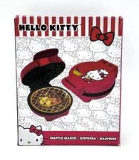 HELLO KITTY Waffle Maker NEW by Uncanny Brands 2022 Makes Full Size Waffles NOB