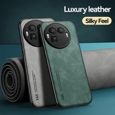 For Realme GT 8 Pro, Business Retro Leather Soft Rubber Magnetic Case Cover