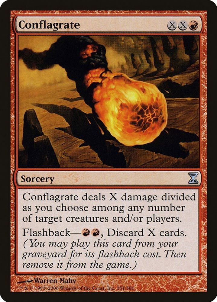2006 Magic: The Gathering: Time Spiral - Conflagrate (#151, U, Lightly Played)