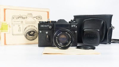 ZENIT ET Soviet SLR BLACK Edition RARE film camera lens MC Helios 44M-6 F2/58mm