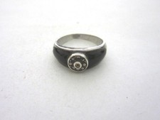Beautiful Silver Oxyn Stone & Marcasite Ring (925s) OM6921