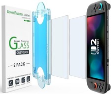 Auto-Alignment OneTouch for Nintendo Switch 2 Matte Finish Screen Protec 2 Pack