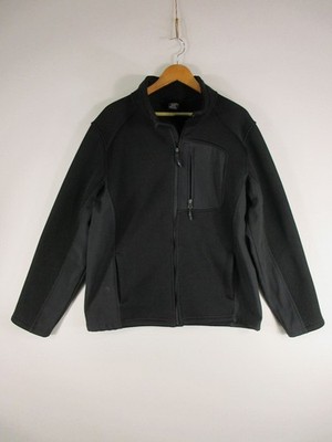 CB Jacket Mens L Black Full Zip Fleece Softshell Zipper Chest Pocket Outdoor