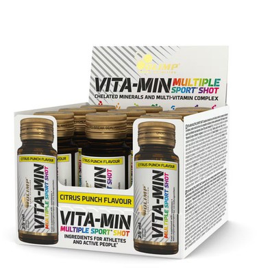 Olimp Vita-Min Multiple Sport Shot, 9 x 25 ml Shots, Citrus Punch