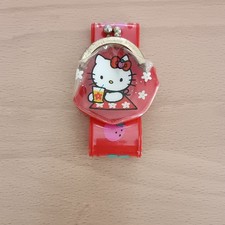 Hello Kitty Wristwatch Style Coin Purse 1995 Clasp Closure Vintage Retro