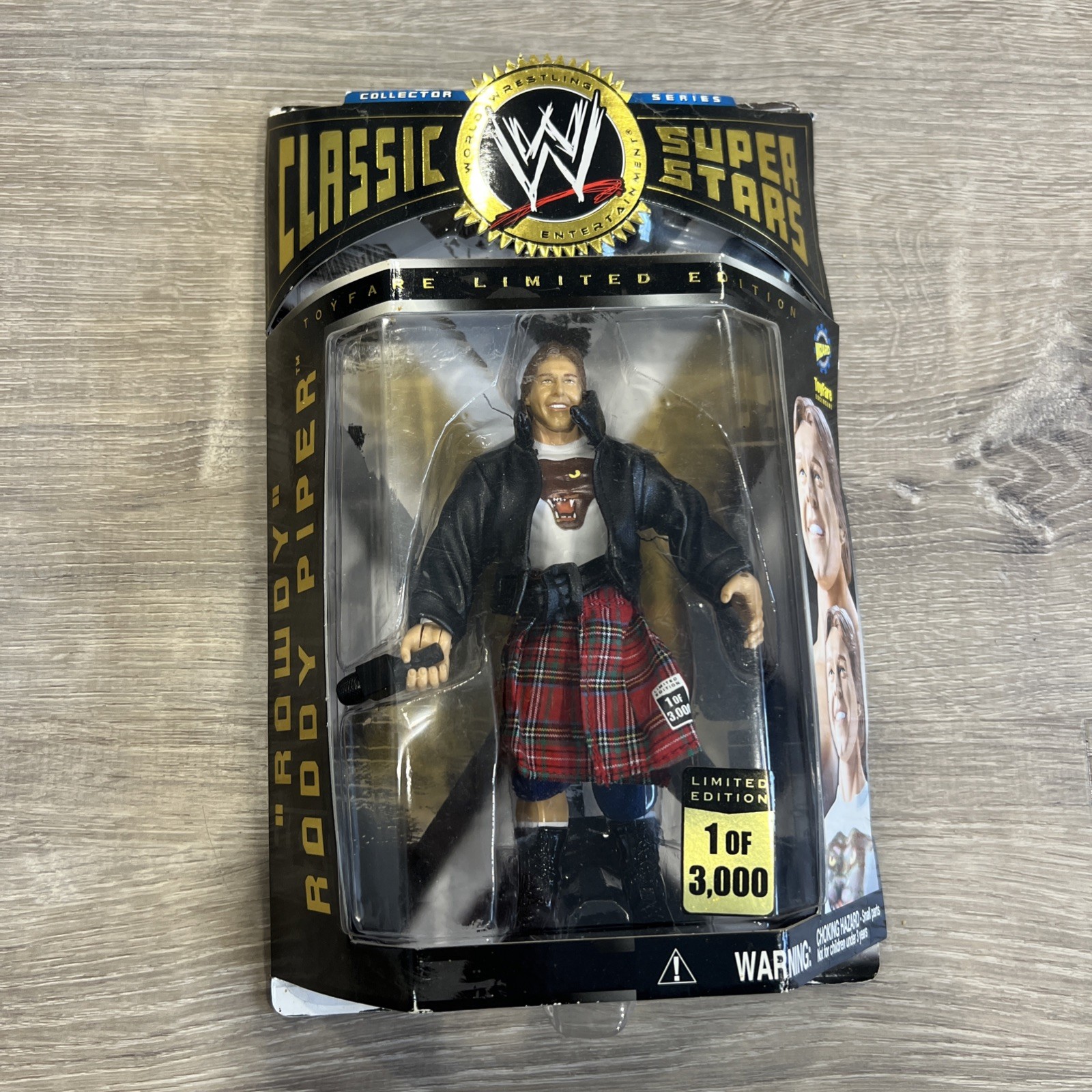 WWE Classic Superstars ROWDY RODDY PIPER Figure Toyfare Exclusive WWF 1 of 3000