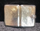 Antique Sterling Silver 71 Grams Cigarette / Card Case Gilt Interior 1924 LW&C.