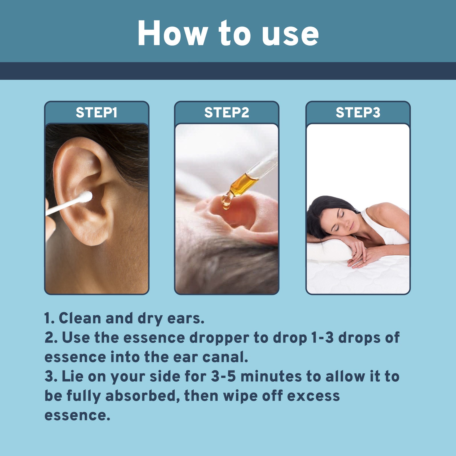 Ear Cleaning Drops Natural Ear Wax Remover Gentle Ear Care Solution 30ml