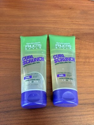 2 Lot-Garnier Fructis Style Controlling Gel, Controlled Curls Scrunch Gel 6.8 oz