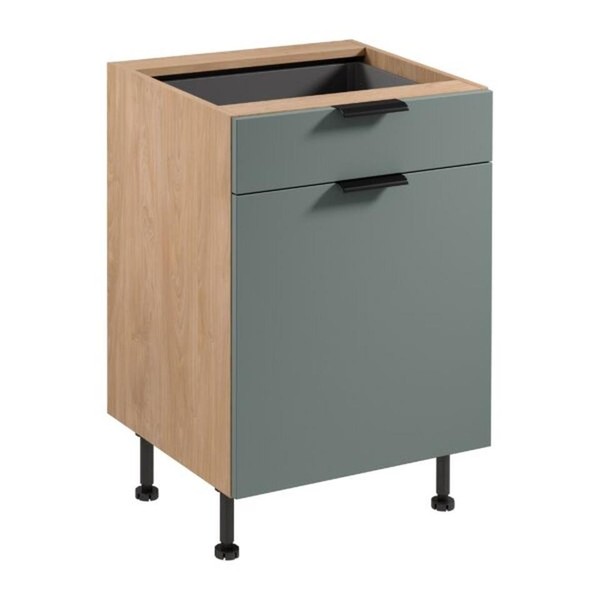 KüChenschrank Stauraumschrank Basisunterschrank Schublade Regale Holz-image