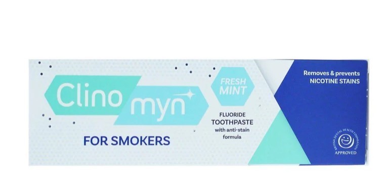Clinomyn toothpaste for smokers  anti-stain formula removes & prevents stains