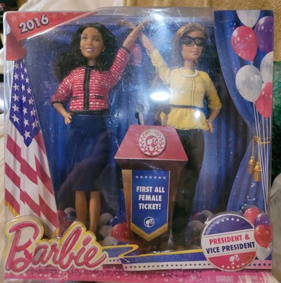 Barbie 2016 First All Female Ticket President & Vice President Doll Set A NEW