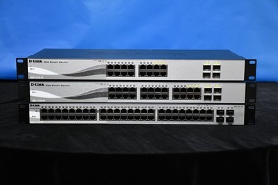 Used D-Link DGS-1210 Set Gigabit WEB Smart Managed Switch w Rack Ears