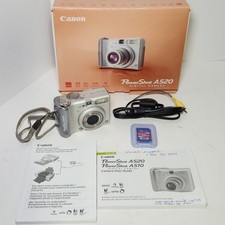 Canon Digital Camera PowerShot A520 4.0MP Silver For parts or repair