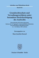Grundrechtsschutz Und Verwaltungsverfahren Hans-Joachim Konrad