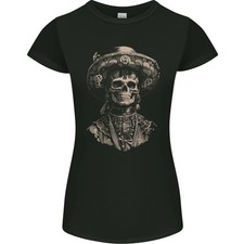 Camiseta DOTD Día de los Muertos Calavera de Azúcar para Mujer Corte Pequeño