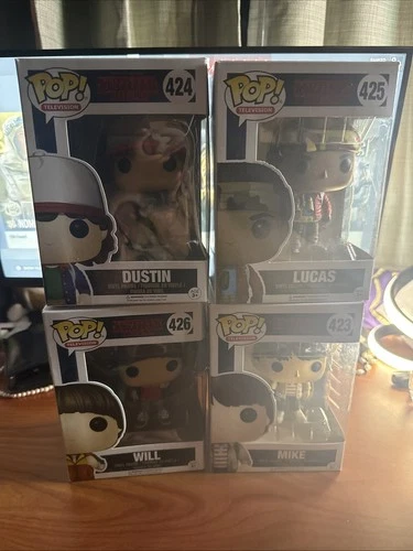 Stranger Things Funko Lot Of 4 Will, Mike, Dustin, And Lucas