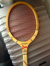 Wilson Sport Vintage Wooden Tennis Racquet Racquetball Style w/ Red Strings