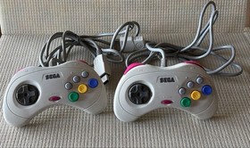Sega Saturn Controller & 10 Software Set Ultraman Sonic Bomberman Gundam