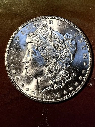 1904 O  MORGAN DOLLAR  CH BU + STUNNING ORIGINAL MINT LUSTER P START .99