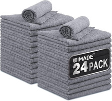 Microfiber Cleaning Cloth, 24 Pack Reusable Microfiber Towels for Cars Lint Free
