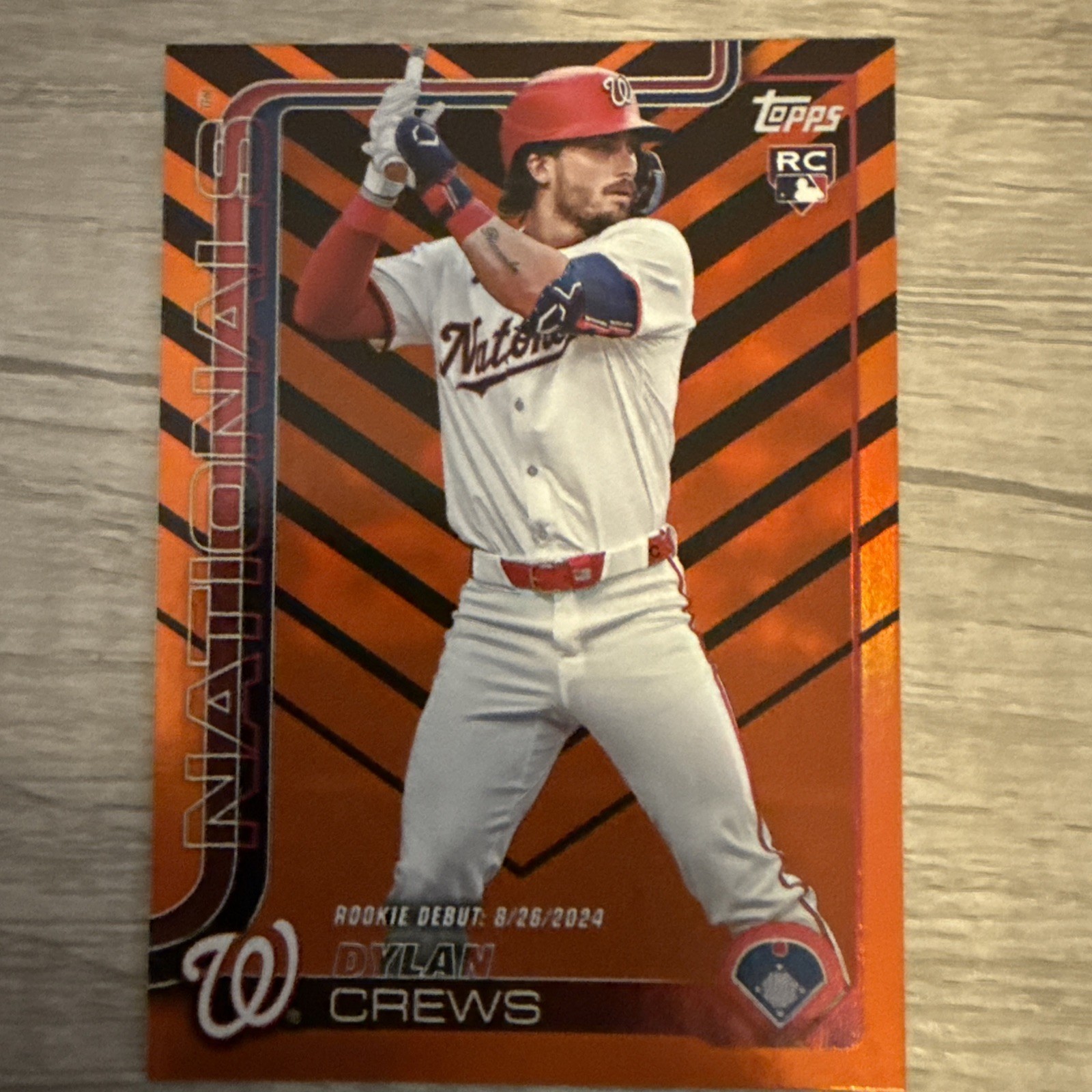 2025 Topps Update Dylan Crews RC #US223 Holiday Foil Rookie Debut Nationals