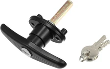 X AUTOHAUX 1Set Truck Cap Locking T-Handles for Pickup 3.93"x1.2", Black 