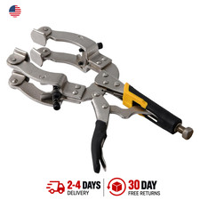 Locking C Clamp Steel with Four Pads and Alignment Screws 11 Inch Pipe and Tube