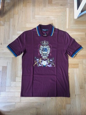 Dolce&Gabbana King of Hearts Polo T-shirt bordeauxrot IT46