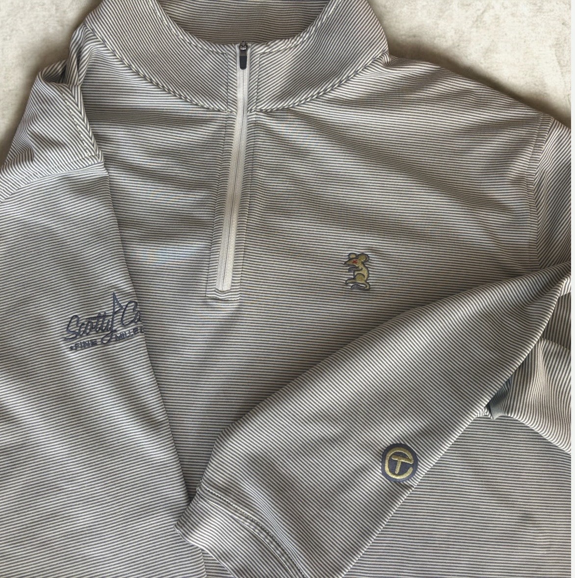Pull Scotty Cameron 1/4 Zip Gris Taille S – Manches Longues Golf