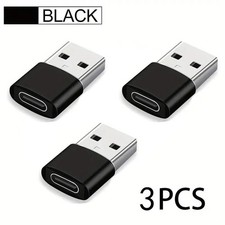 3-Pack USB C Female to USB A Male Adapter OTG Fast Charging Data Transfer