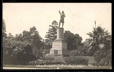 Sydney, Hyde Park, Captain Cooks Statue, Ansichtskarte 