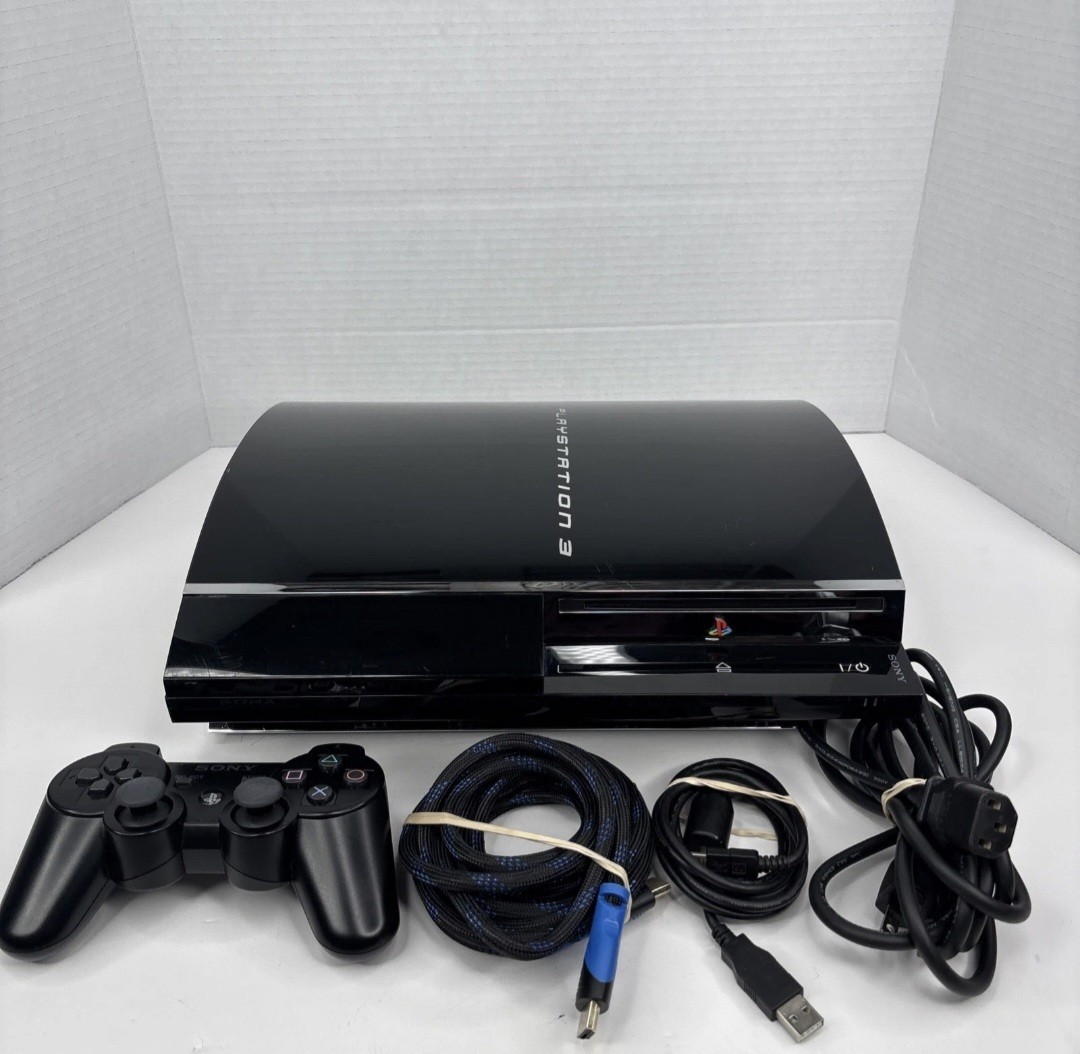 Sony PlayStation 3 PS3 80GB Console PS1 Backwards Compatible 