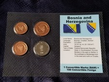 Bosnia & Herzegovina Almost Uncirculated Set 1998-2002 - 10 Feninga - 1 Mark - i