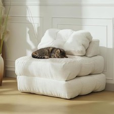 Lazy Faltbar Schlafsessel Klappsessel mit Bettfunktion Einzelsofa mit Kissen