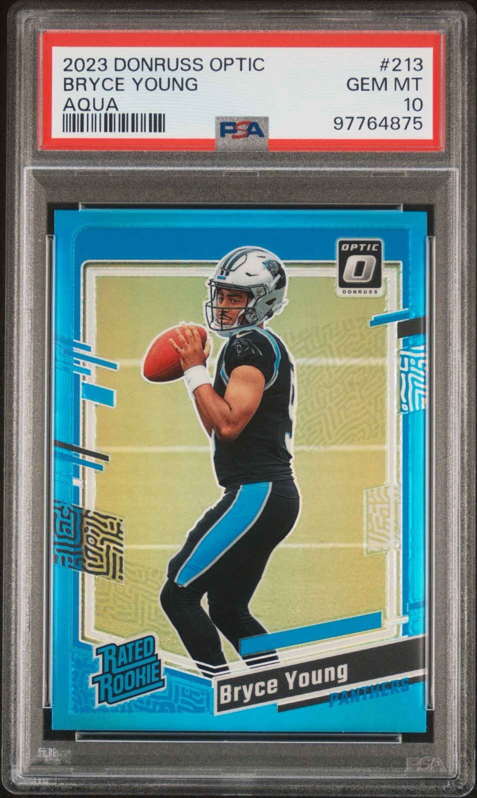 2023 Donruss Optic Bryce Young #213 Aqua 86/299 Rookie PSA 10 Gem Mint