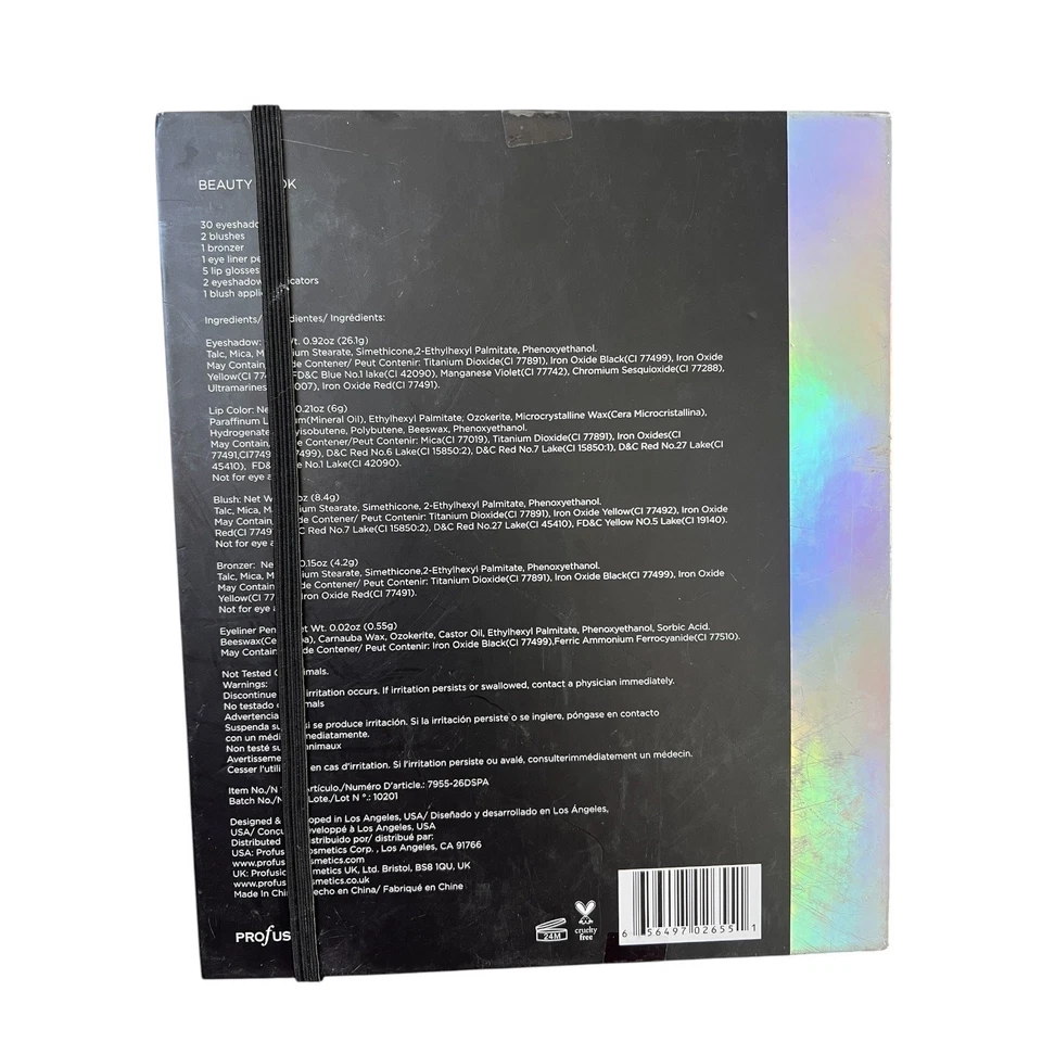 Novo com etiquetas Profusion Beauty Book com sombra, cor labial, bronzeador, lápis delineador - Imagem 4 de 4