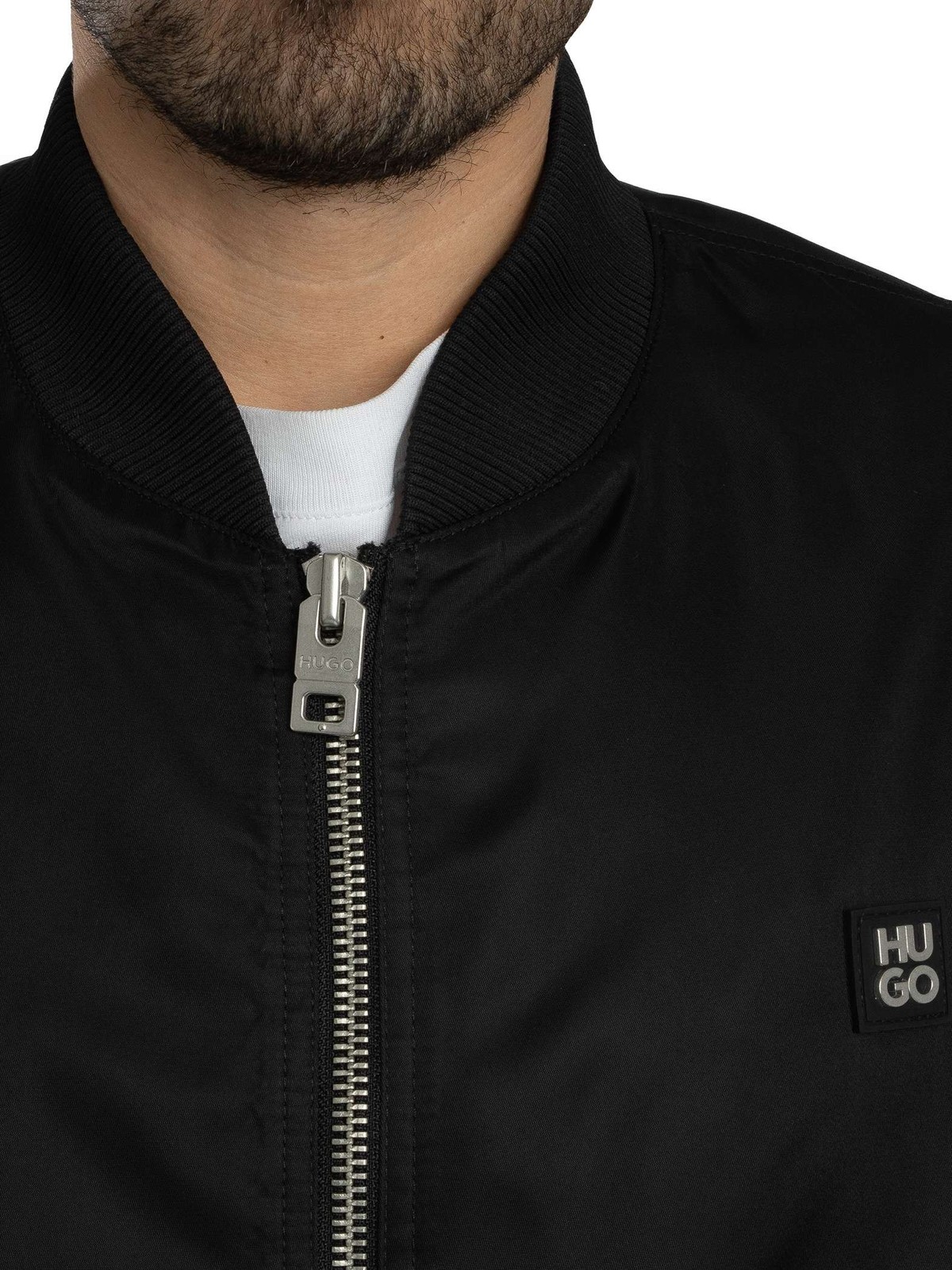 HUGO Men's Badam2611 Bomber Jacket, Black thumbnail 6