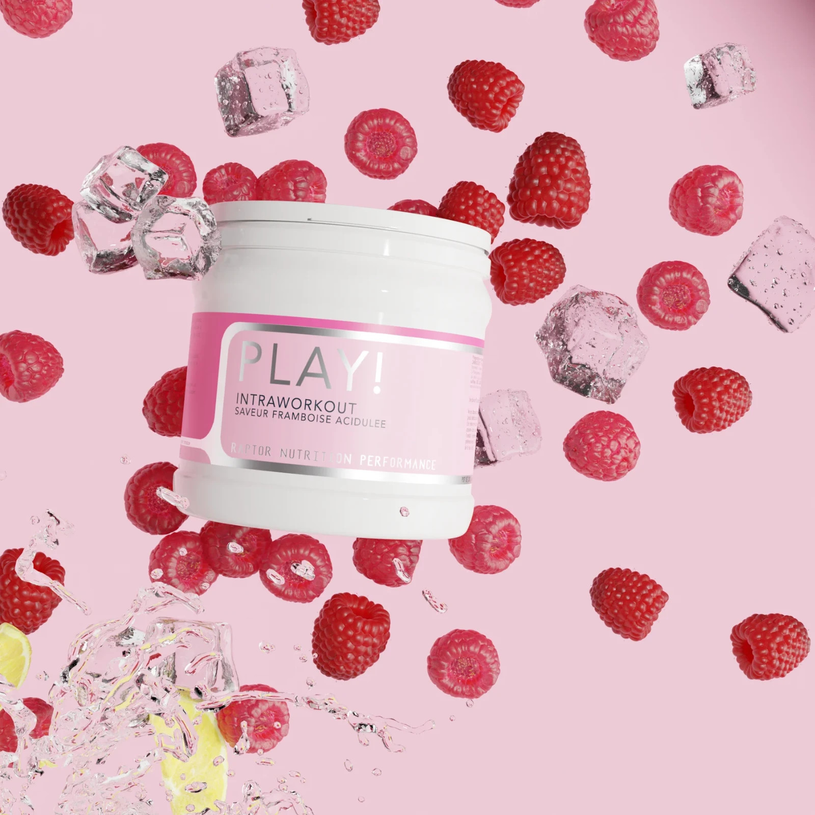 IntraWorkout Framboise Acidulée PLAY ! Poudre d'acides aminés et électrolytes