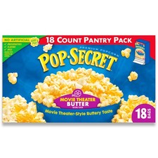 Popcorn, Movie Theater Butter, 3.0 Ounce Microwave Bags, 18 Count Box