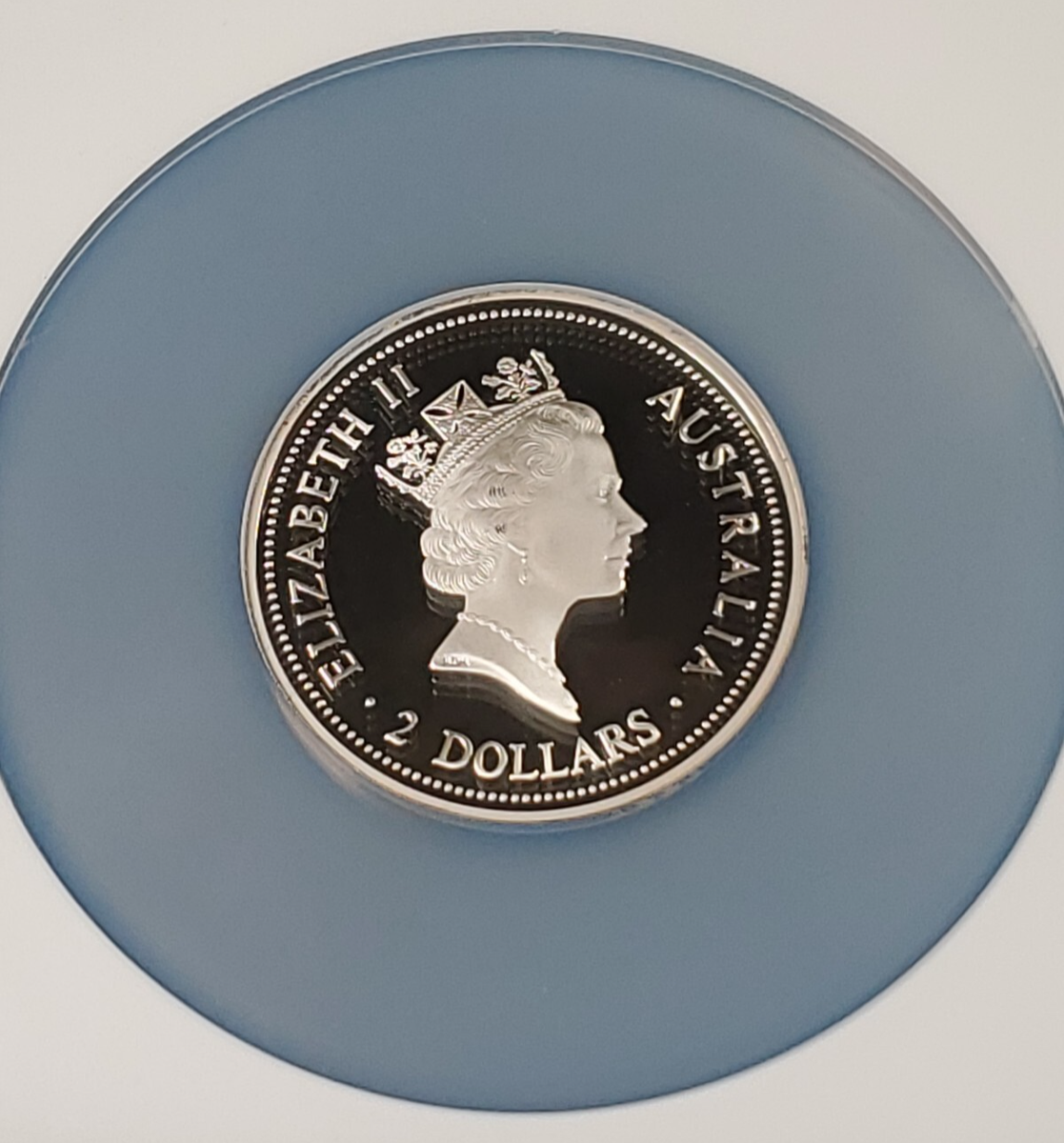 1995 Australia $2 Silver Kookaburra Proof Golden Eagle Gilt